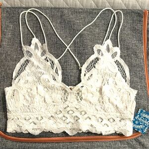 Free People Ivory Lace Bralette Size S
